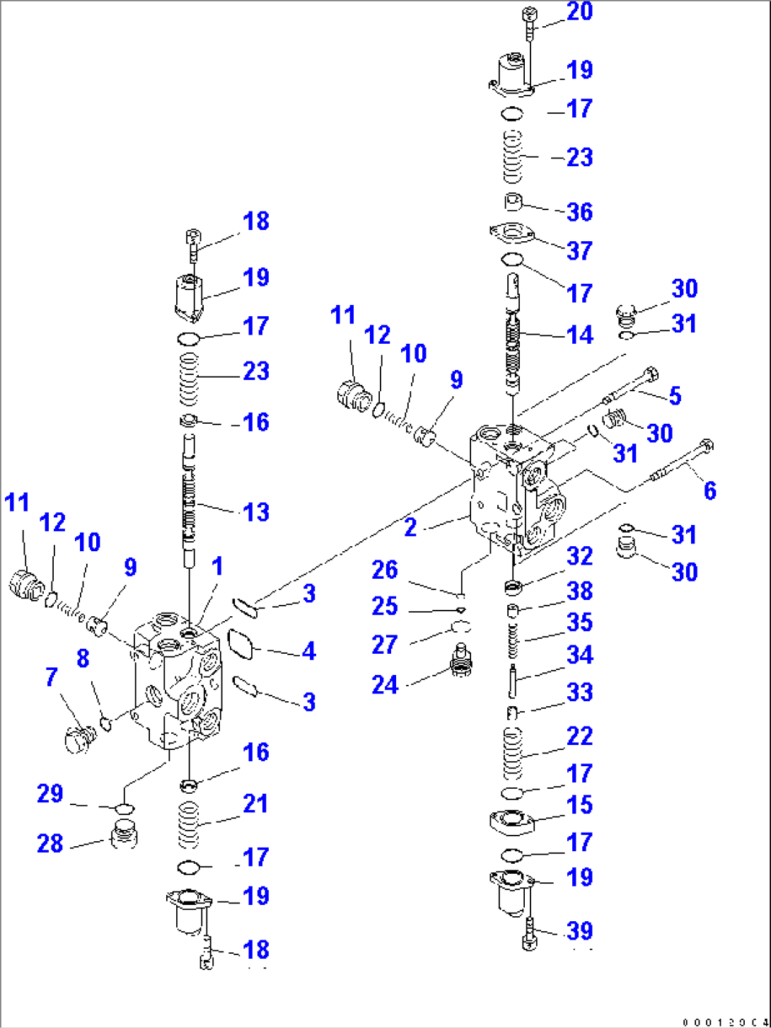 CONTROL VALVE (2-SPOOL) (1/2)