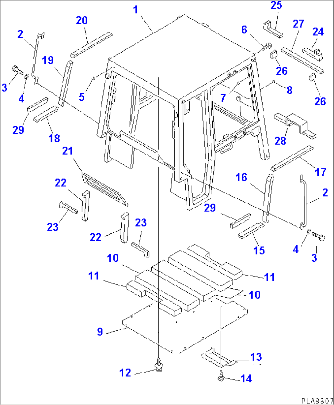 STEEL CAB (BODY) (1/6)