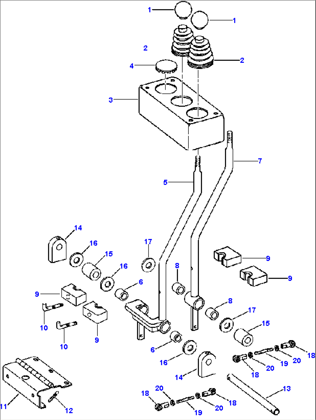 EQUIPMENT CONTROL LINKAGE 2-SPOOL