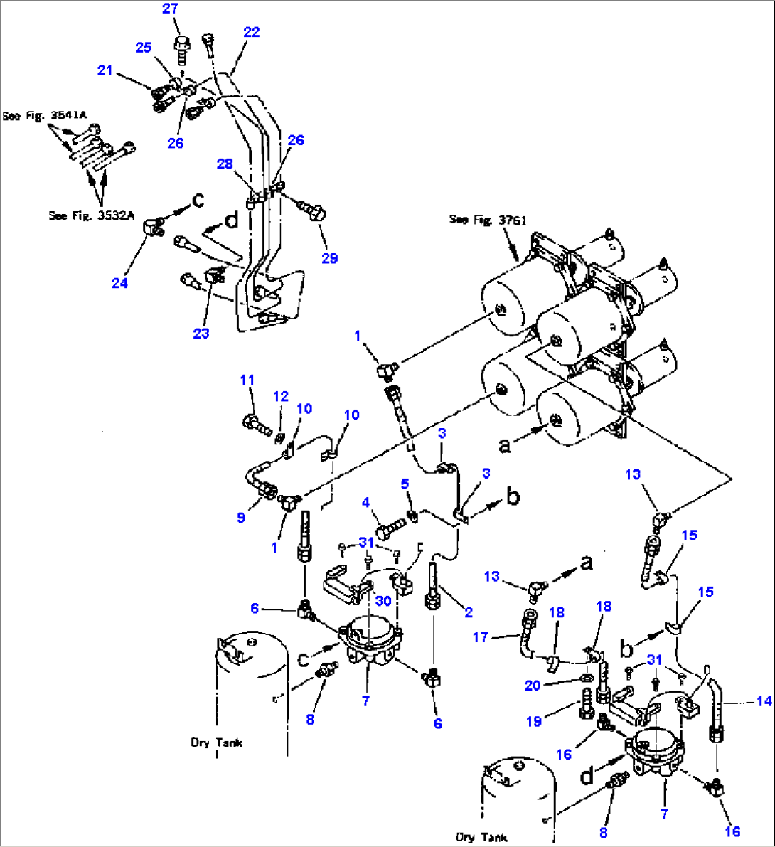 FIG NO. 3542A AIR PIPING (TREADLE VALVE TO CHAMBER 2/2)