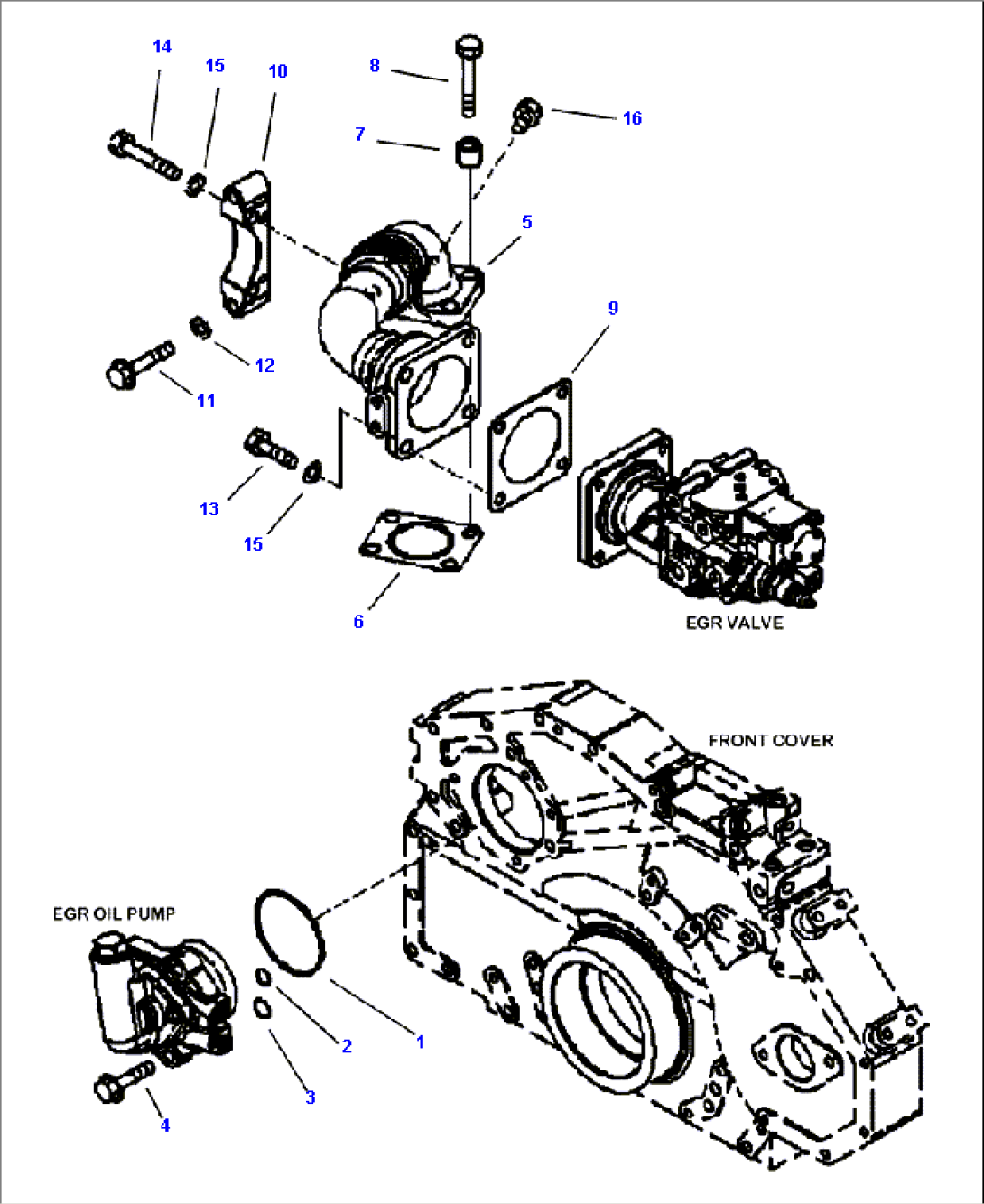 A1216-B7A7 EXHAUST GAS RECIRCULATION (EGR) EGR BYPASS VALVE MOUNTING