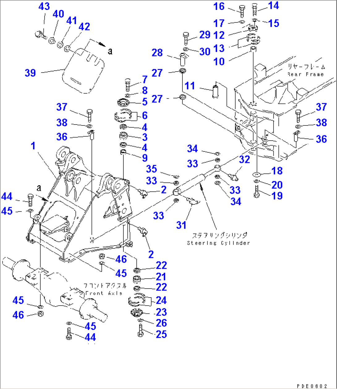 FRONT FRAME (WITH FRONT ATTACHMENT) (WITH 3-SPOOL CONTROL VALVE)(#50001-)