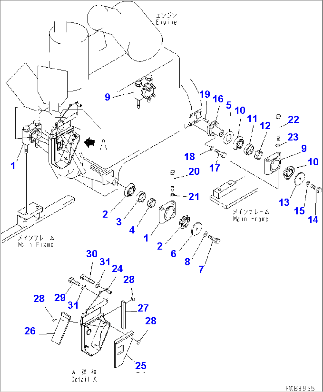 ENGINE MOUNTING (PRE HEATER)