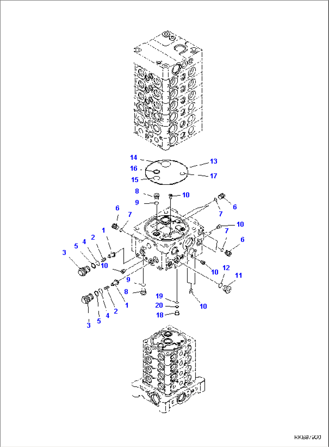 MAIN CONTROL VALVE (10-SPOOL) (8/32)