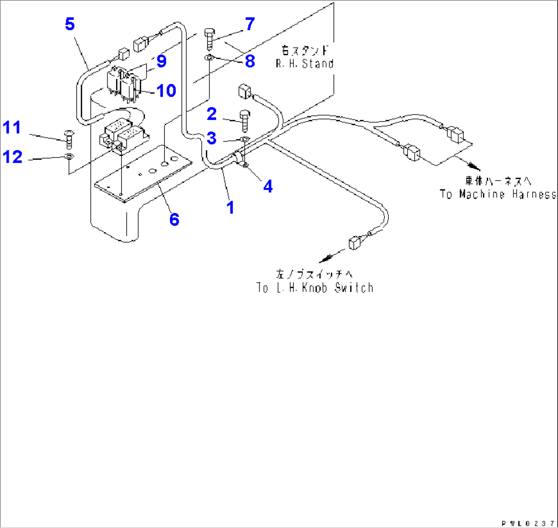 FLOOR FRAME (LOADER BOTTOM HARNESS) (FOR LOADER)(#10158-)