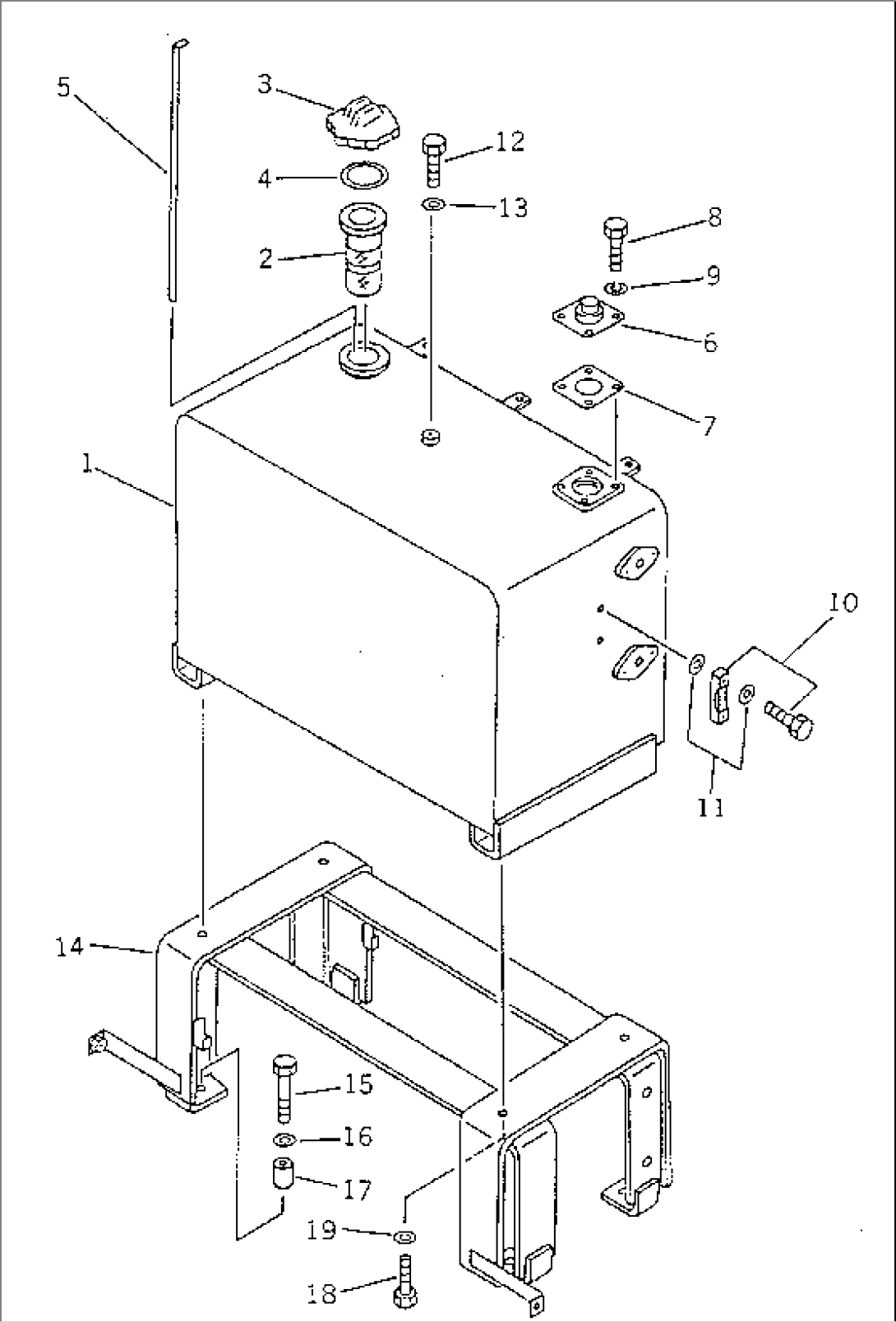 FUEL TANK AND HYDRAULIC TANK(#10001-10242)