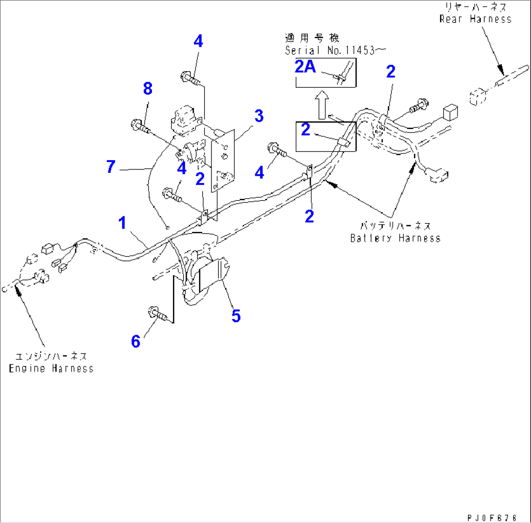 WIRING HARNESS (REAR LINE)(#10001-12000)