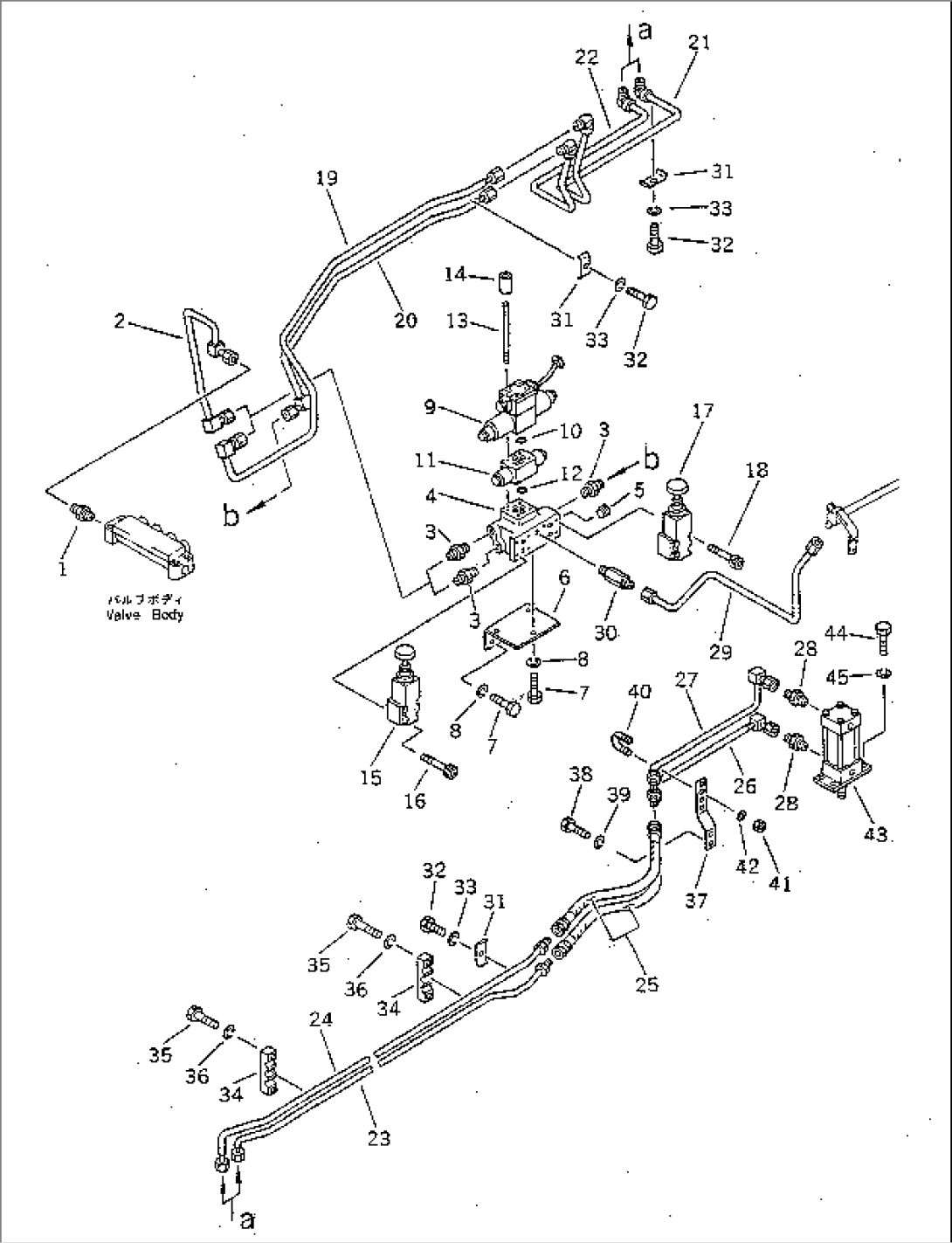 HYDRAULIC PIPING (REAR STEERING LOCK)