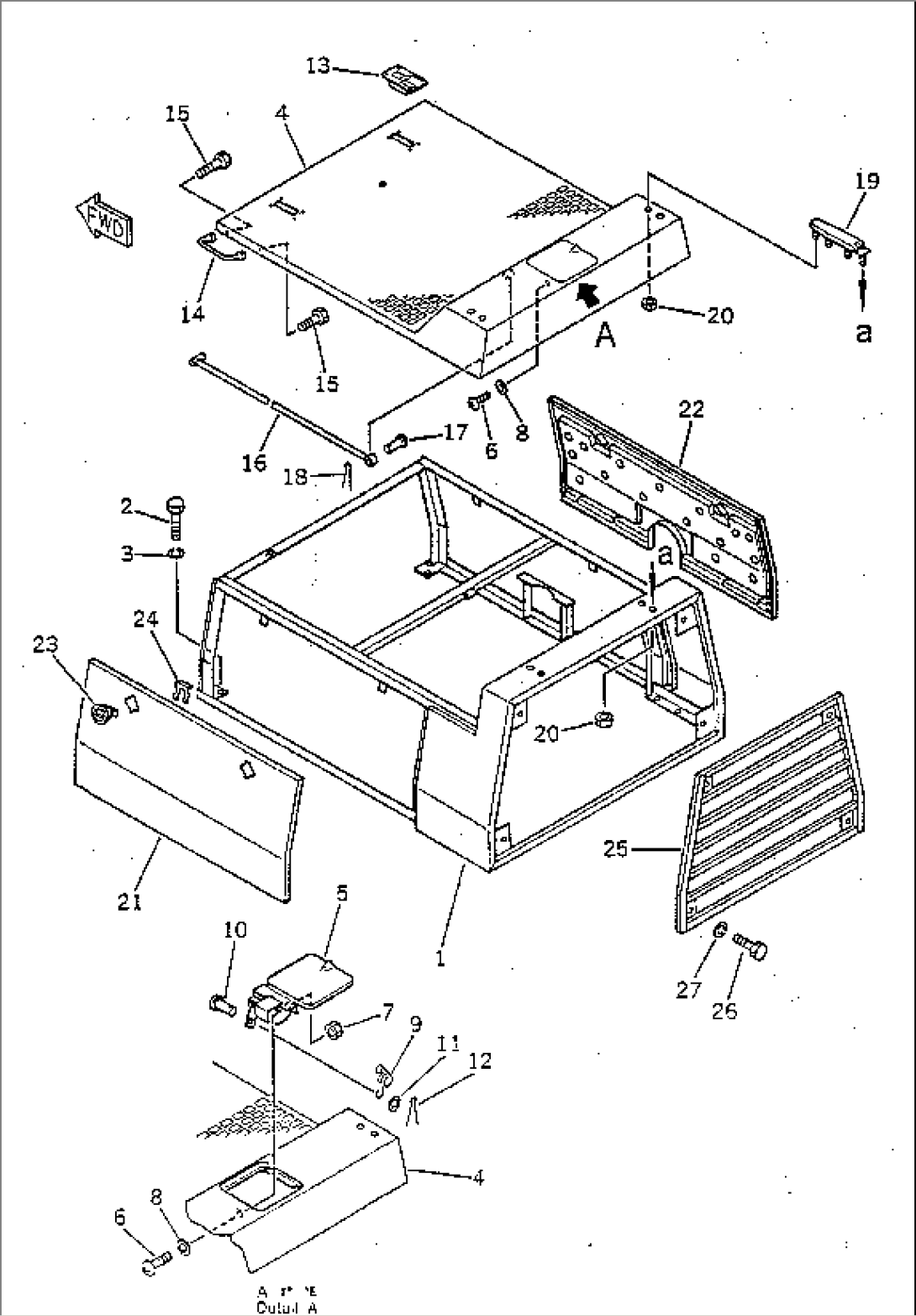 ENGINE GUARD AND REAR GRILL