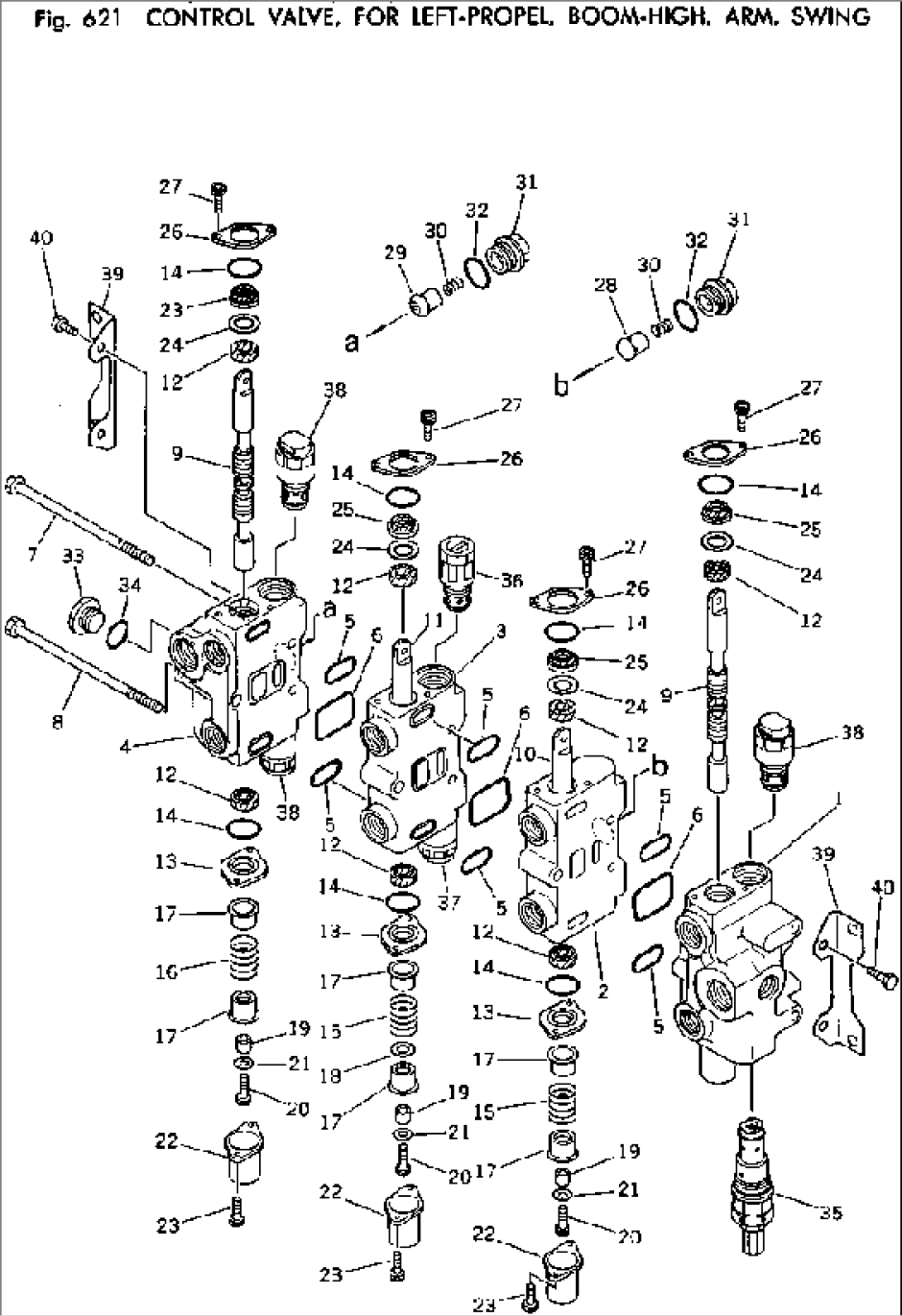 CONTROL VALVE¤ FOR LEFT-PROPEL¤BOOM-HIGH¤ARM¤SWING