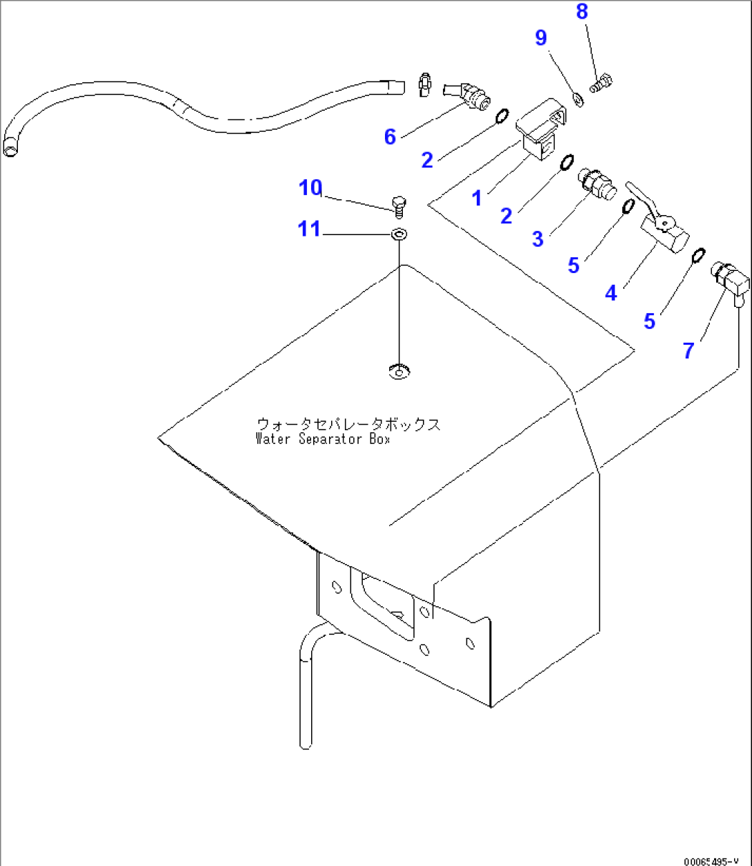 WATER SEPARATOR BOX (FUEL DRAIN)(#85001-)