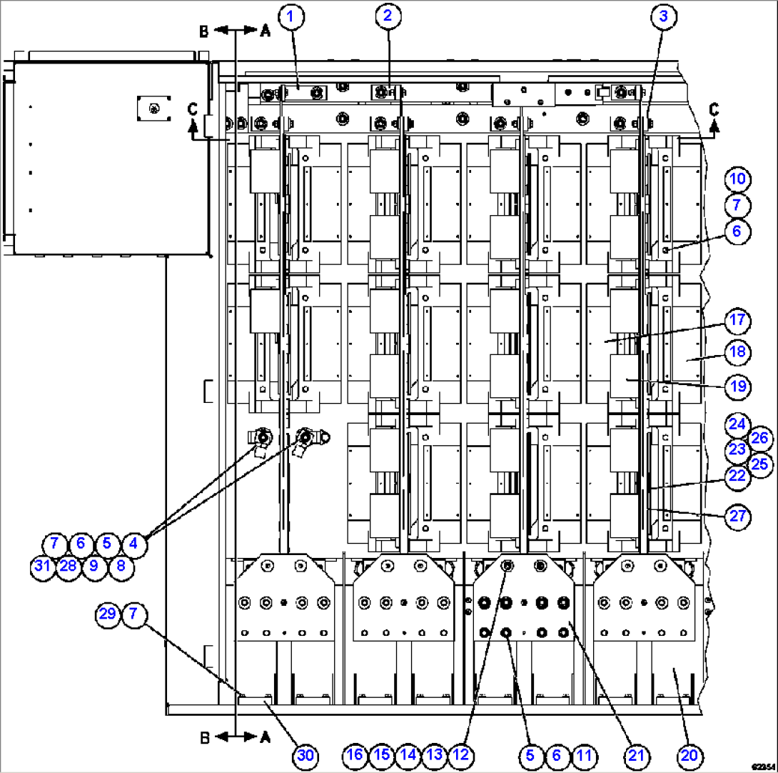 CONTROL CABINET - RIGHT FRONT VIEW
