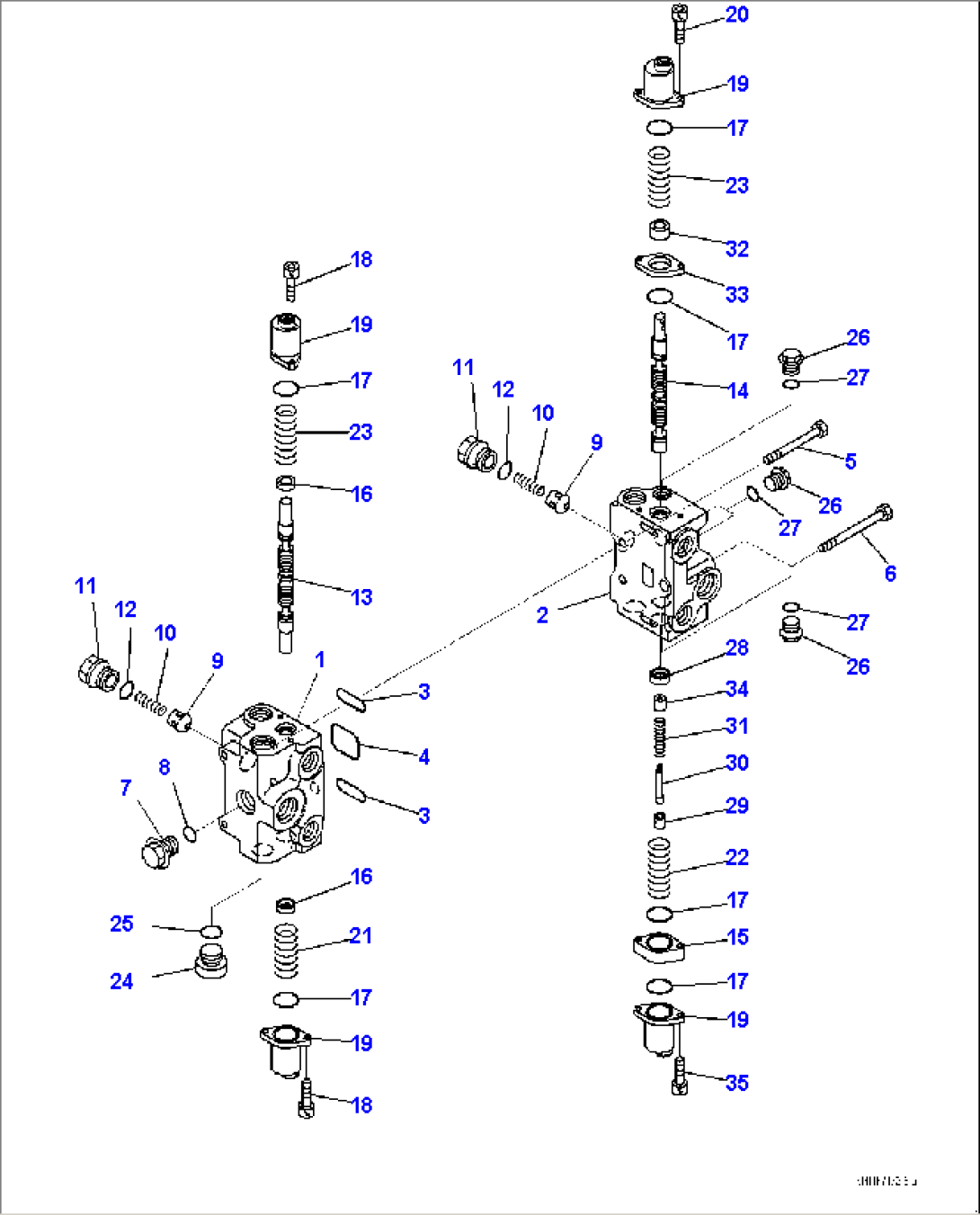 Hydraulic Control Valve, Control Valve (1/2) (#70883-)