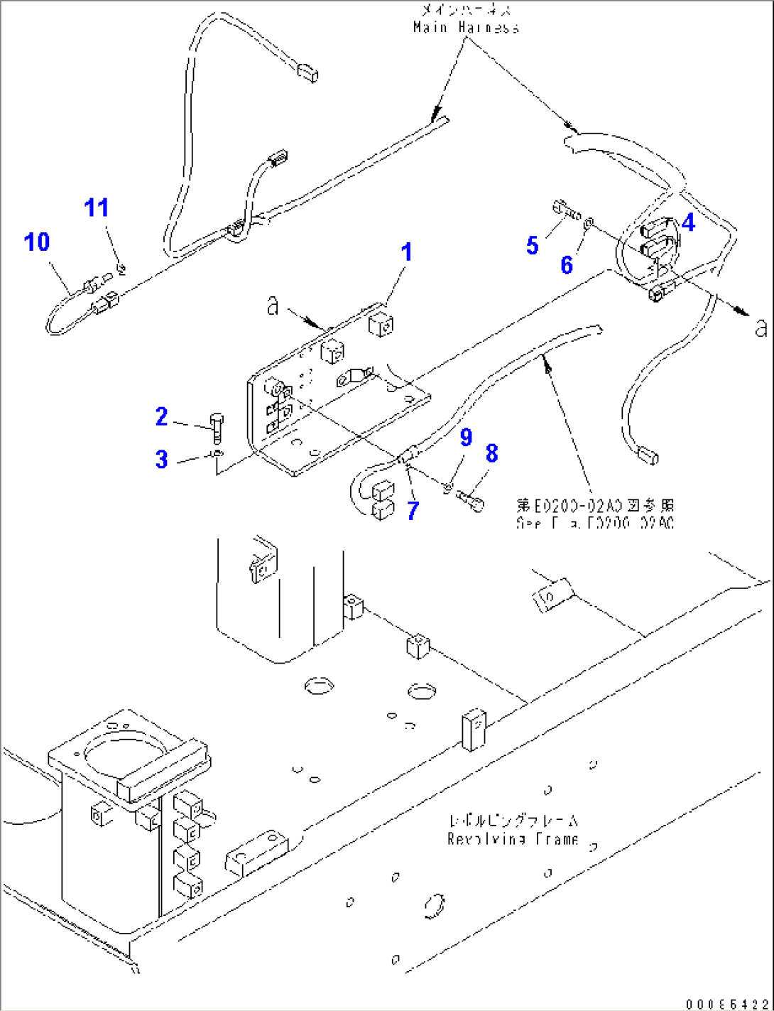 WIRING (VHMS SENSOR HARNESS) (BRACKET)(#35001-)