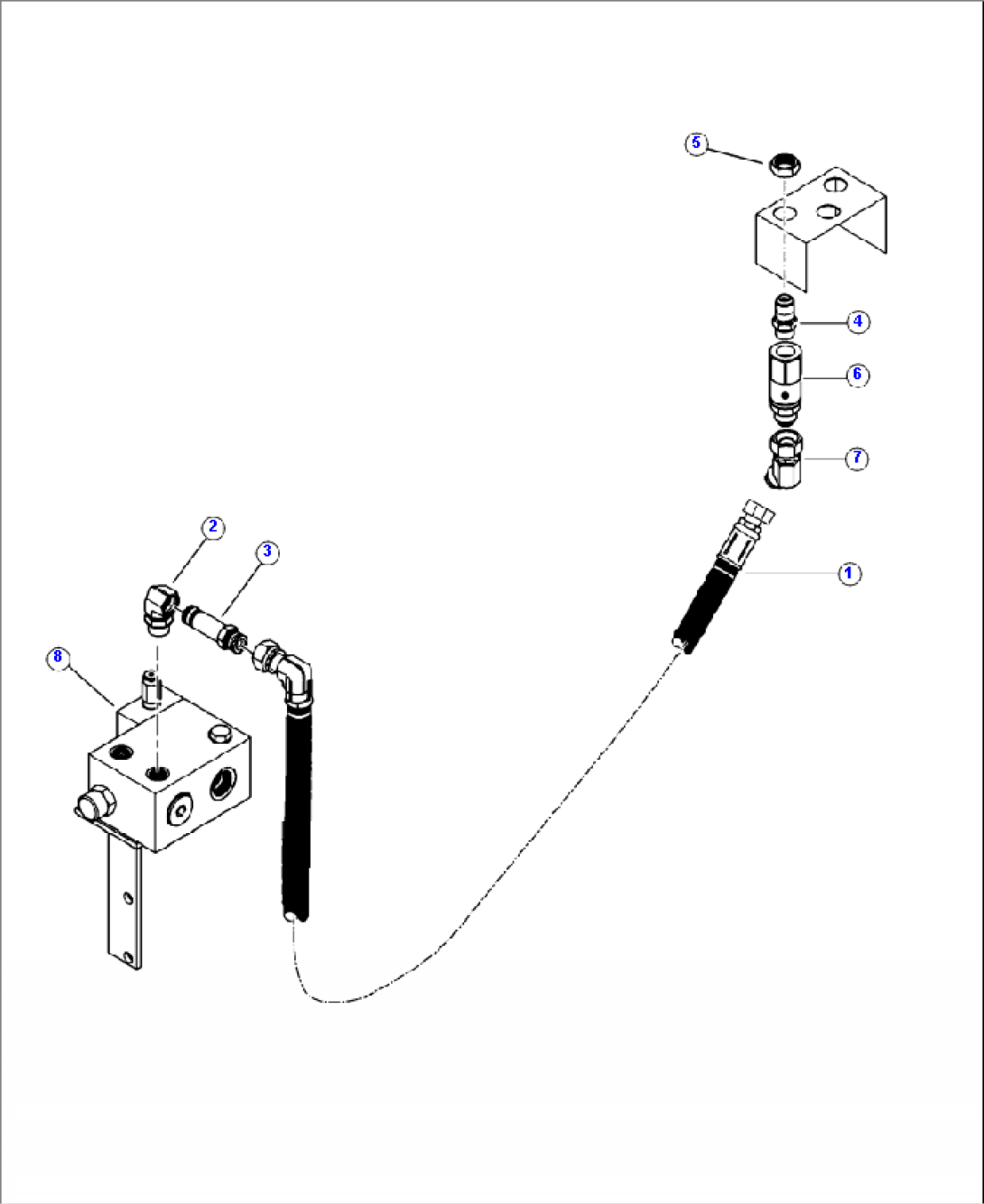 H1012-01A0 HYDRAULIC PIPING BULKHEAD TO LOGIC VALVE MANIFOLD