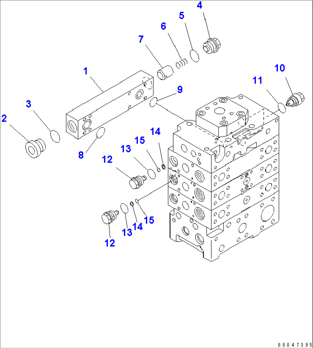 MAIN VALVE (2-SPOOL) (4/8)(#55001-)