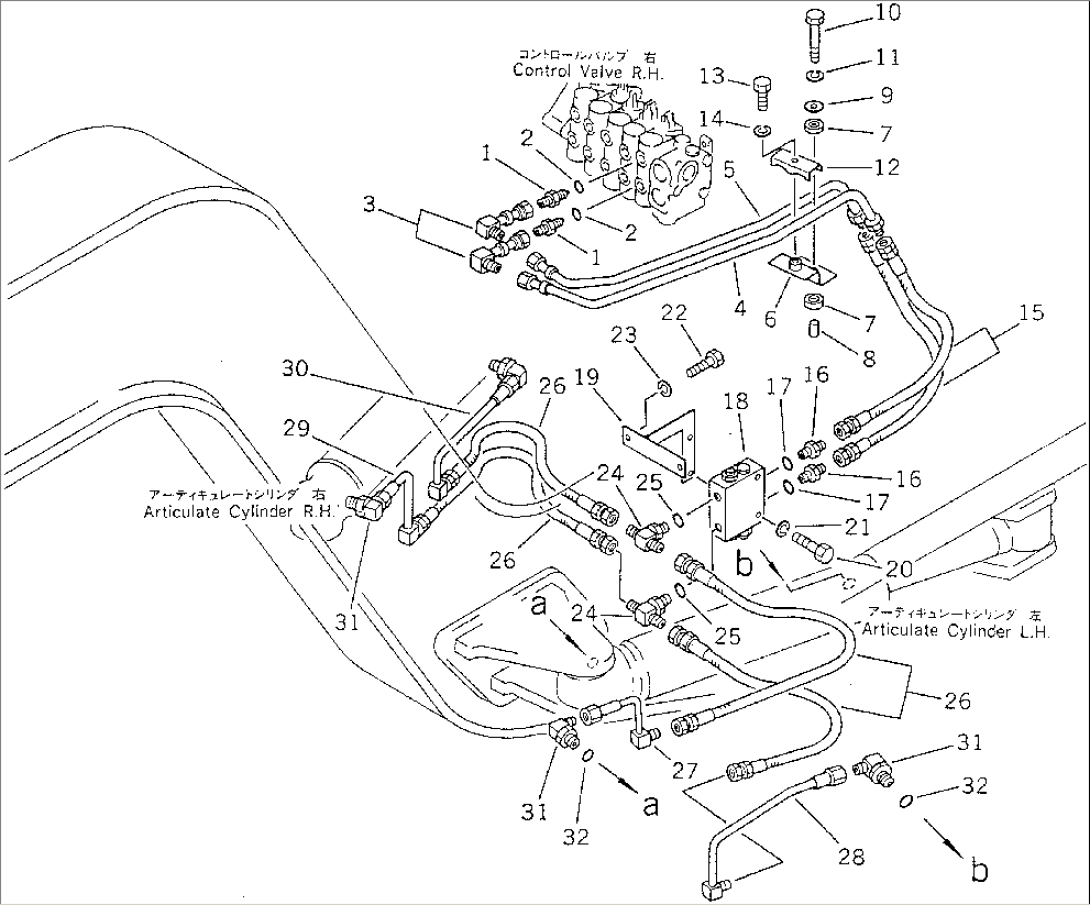 HYDRAULIC PIPING (ARTICULATE CYLINDER LINE)