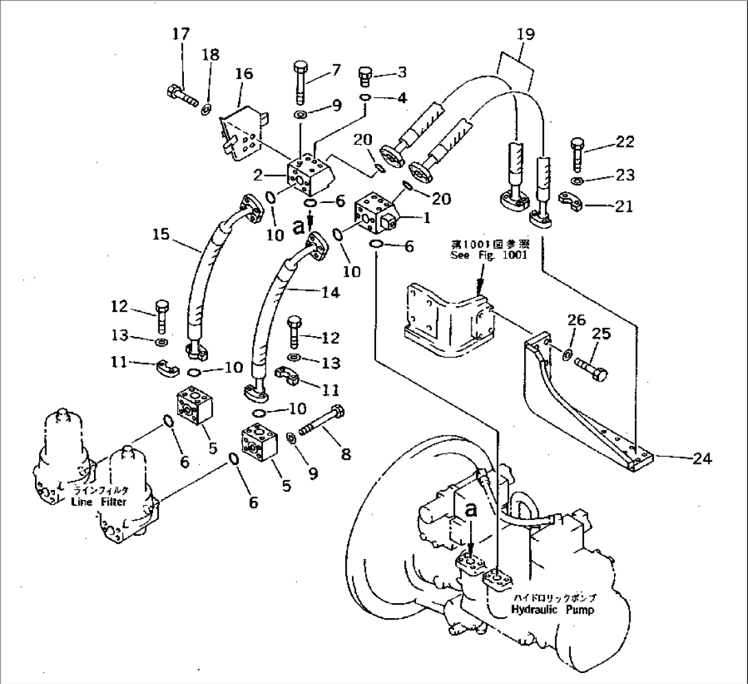 PUMP TO LINE FILTER PIPING(#20001-)