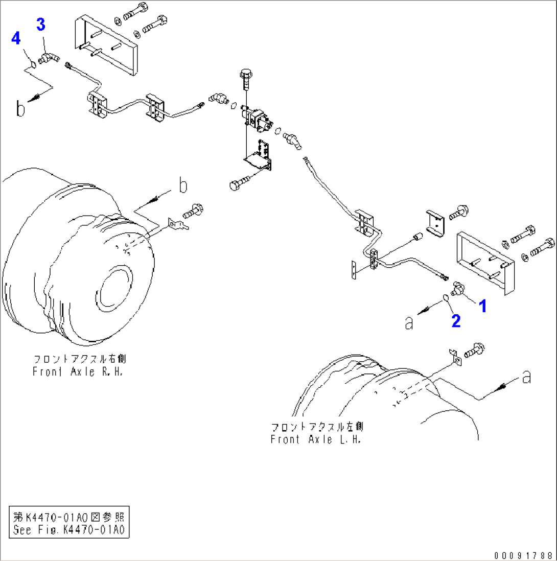 FRONT FRAME (FRONT BRAKE LINE)(#50079-)