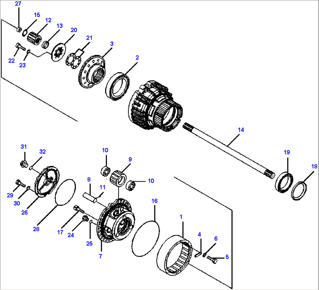 F4500-02A0 REAR AXLE R.H. FINAL DRIVE ASSEMBLY (2/2)
