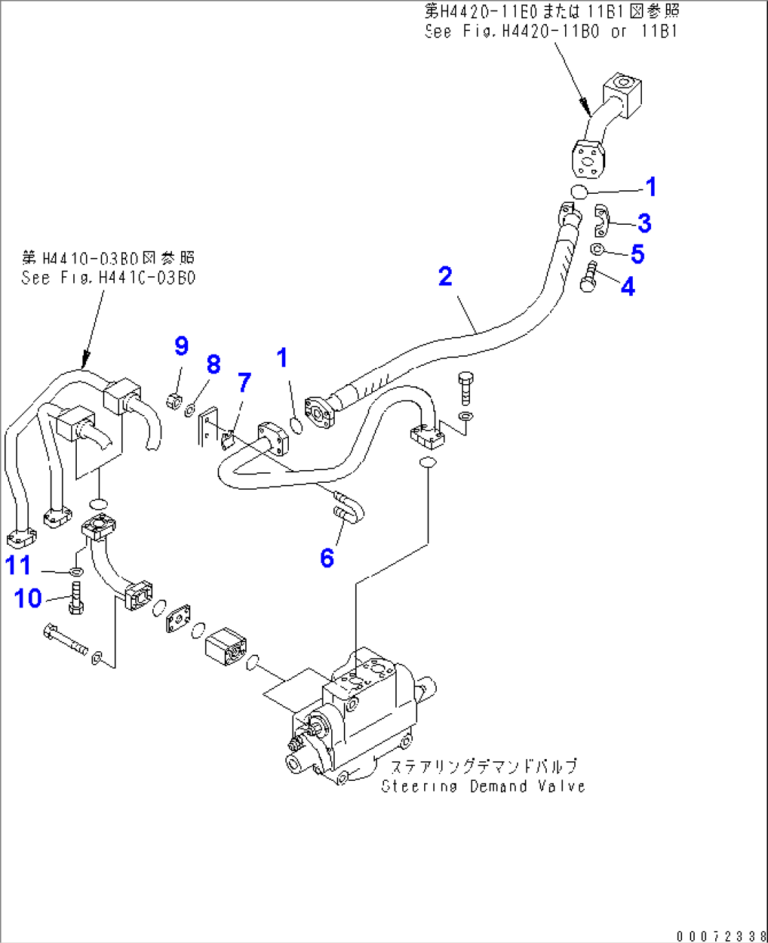 STEERING LINE (DELIVERY FRONT PIPING)(#52406-)