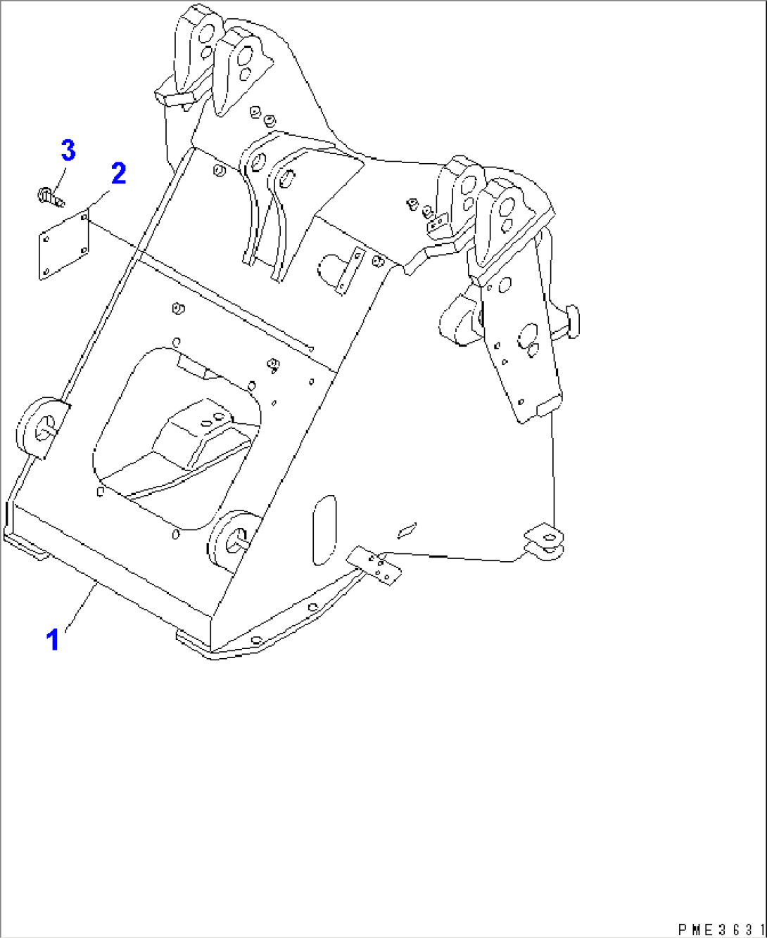 FRONT FRAME (1/2) (FRAME) (WITH 3-SPOOL VALVE OR 4-SPOOL VALVE)