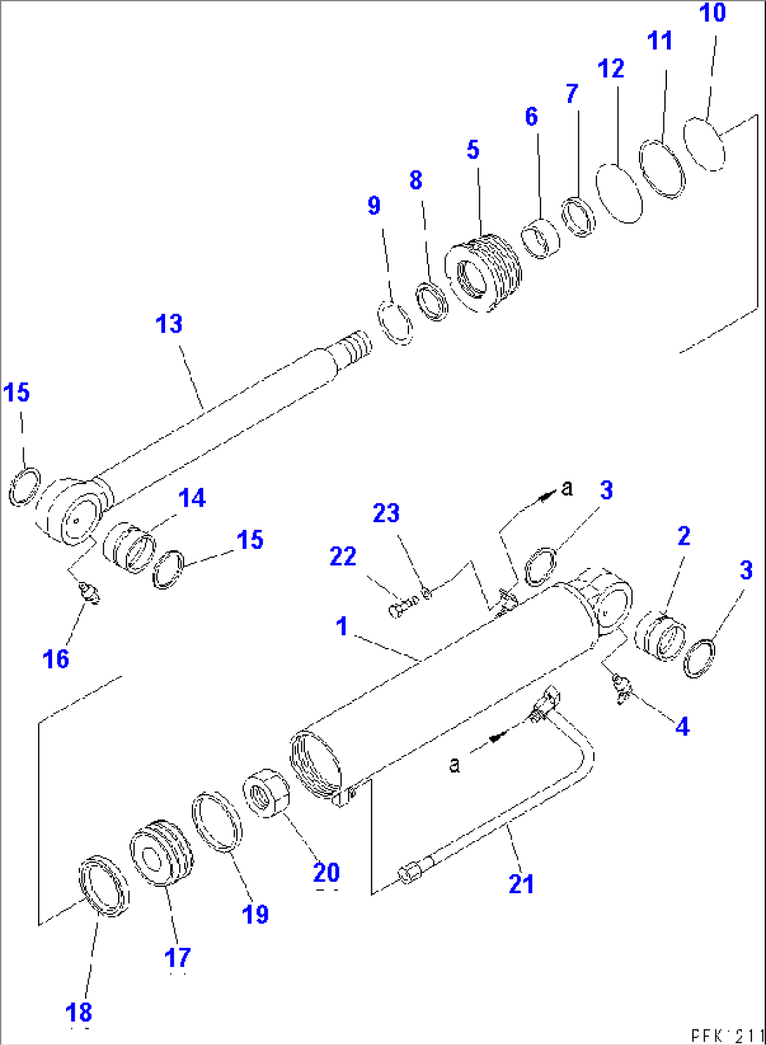 DUMP CYLINDER (NORTH AMERICA SPEC.)