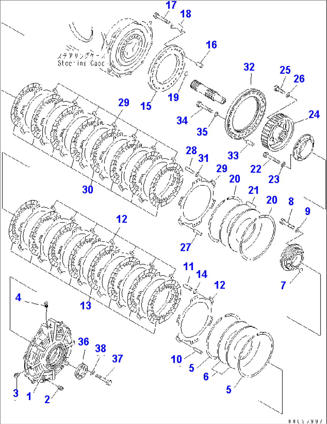 STEERING (4/9) (STEERING CLUTCH AND BRAKE (1/2))(#30001-)