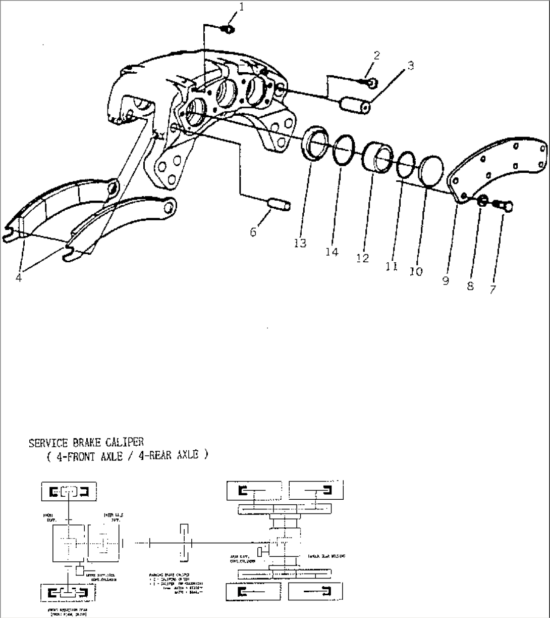 SERVICE BRAKE CALIPER