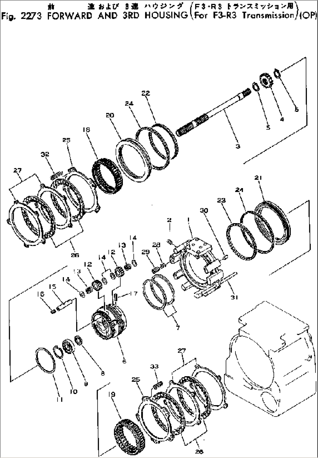 FORWARD AND 3RD HOUSING (FOR F3-R3 TRANSMISSION)