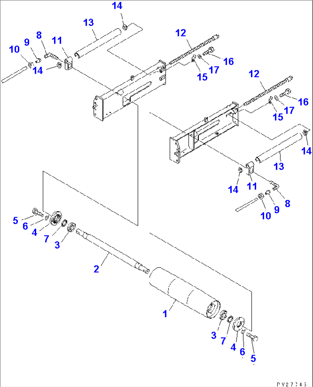 1ST CONVEYOR (INNER PARTS) (TAIL PULLY)(#1501-)