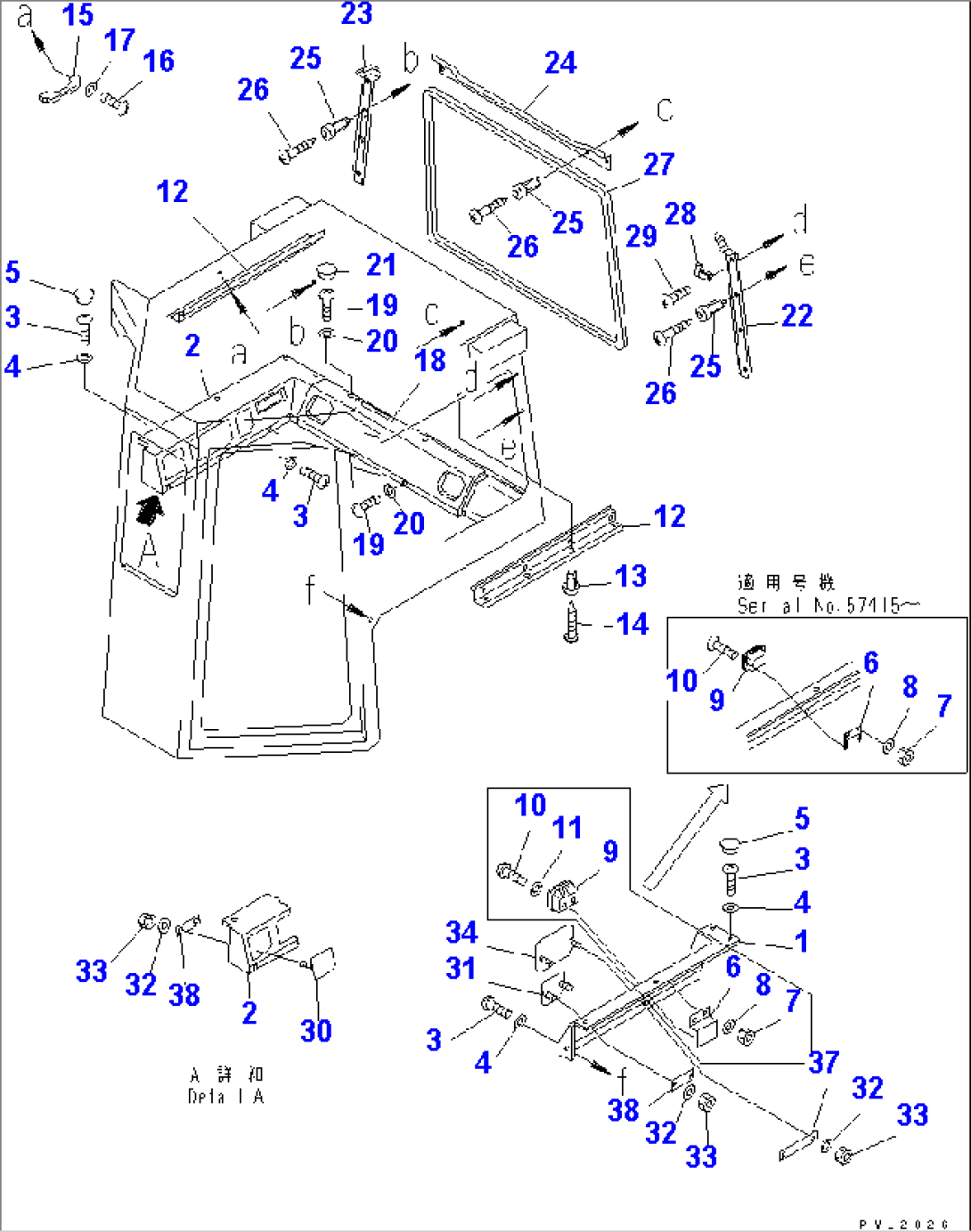STEEL CAB (FURNITURE IN CAB¤ REAR) (5/9)(#57001-57875)