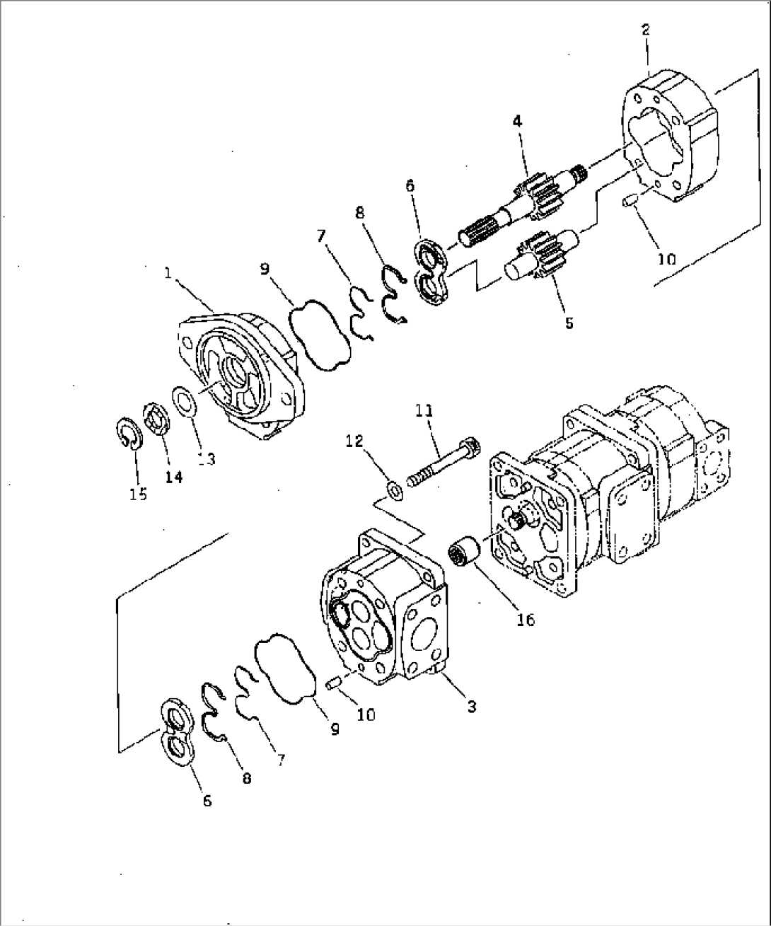 HYDRAULIC PUMP (1/3) (SWING AND STEERING)