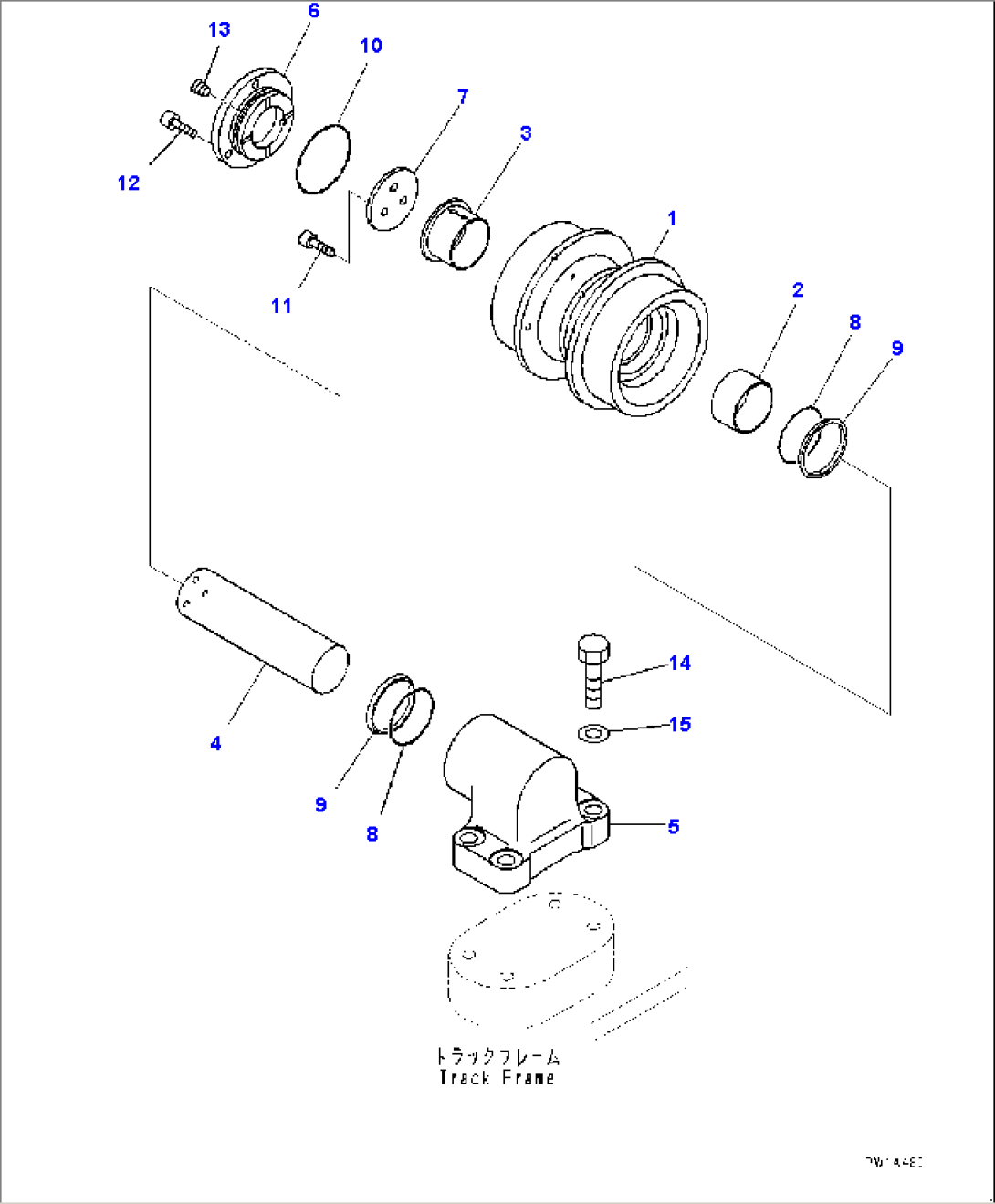 Track Frame, Carrier Roller, R.H. (#65001-)