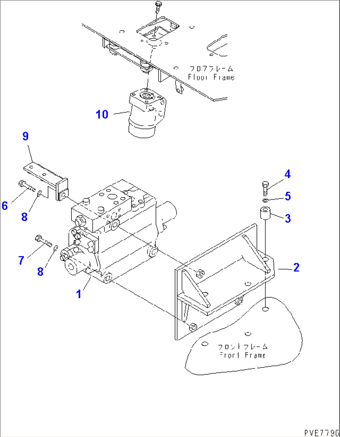 STEERING VALVE (VALVE AND MOUNTING PARTS)(#50001-50003)