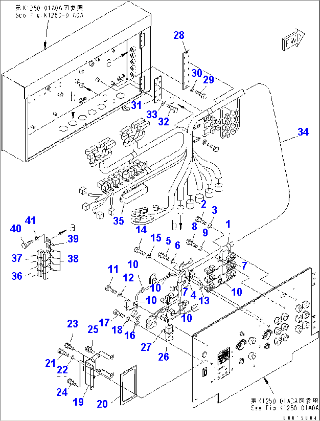 CONTROL PANEL WIRING (MAIN PANEL¤ 3/4)(#1028-1067)
