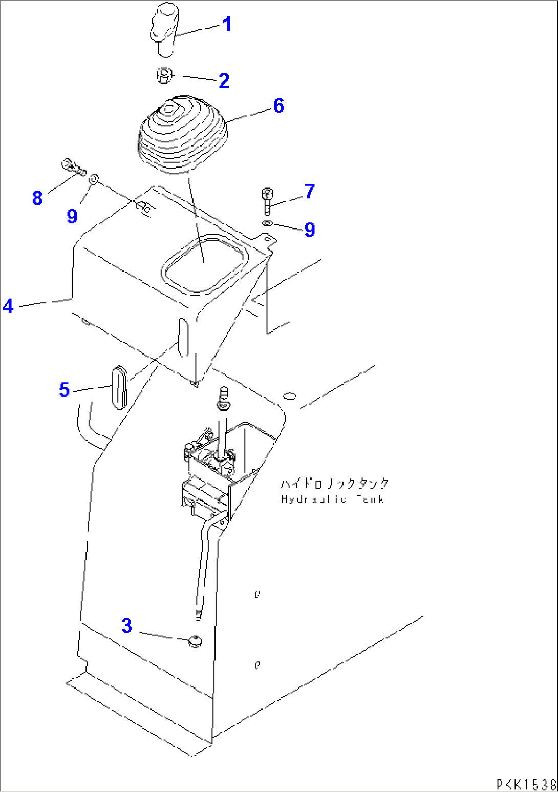 WORK EQUIPMENT CONTROL LEVER (5/5)(#3661-)