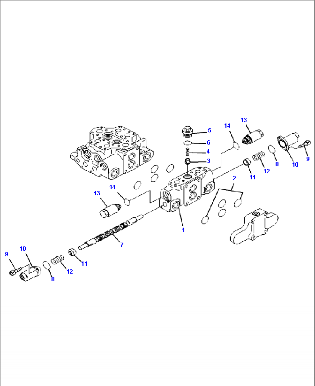 H0120-03A1 CONTROL VALVE COMPLETE ASSEMBLY - 3-SPOOL (2/3)