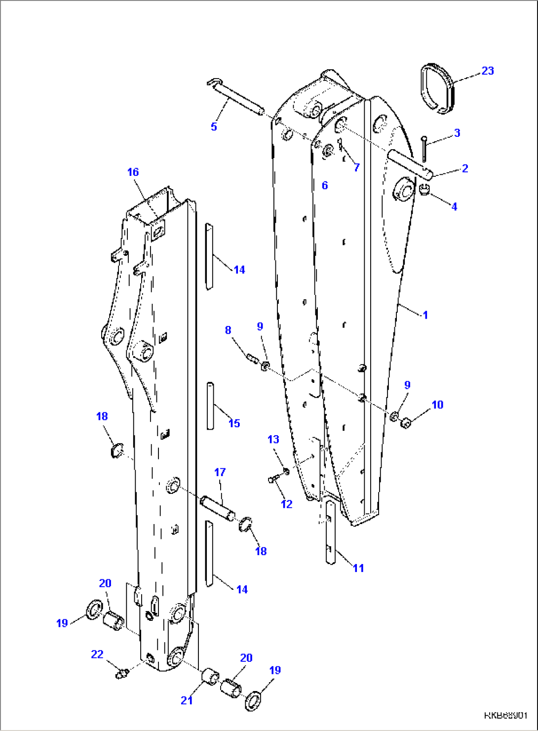 TELESCOPIC ARM (WITH CUTTING AND ROTATING BUCKET) (1/2)