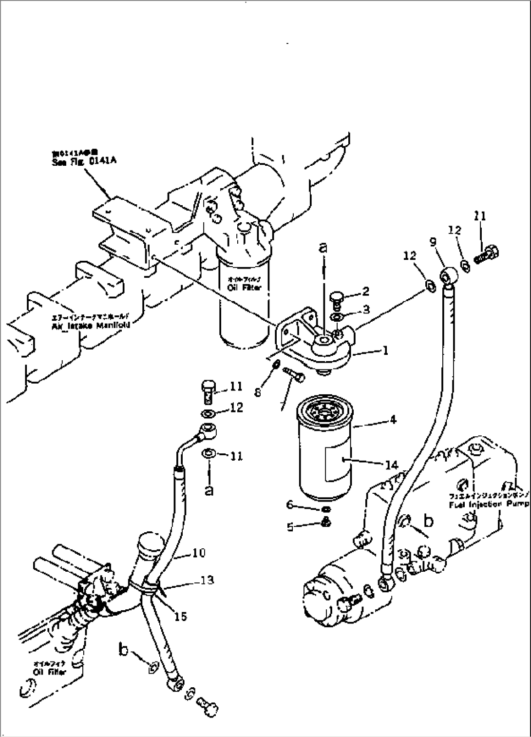 FUEL FILTER AND PIPING(#41725-)