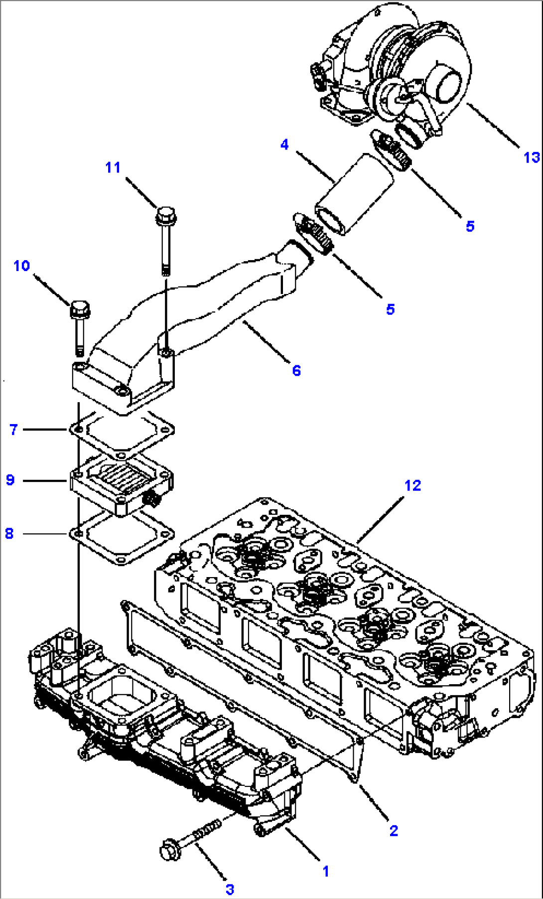 FIG. A0105-01A1 TIER II ENGINE - INTAKE MANIFOLD