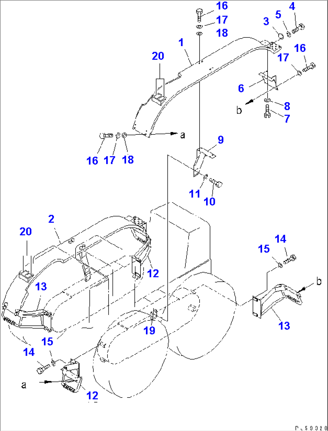 REAR FENDER (WITH SIDE WING)(#4630-)