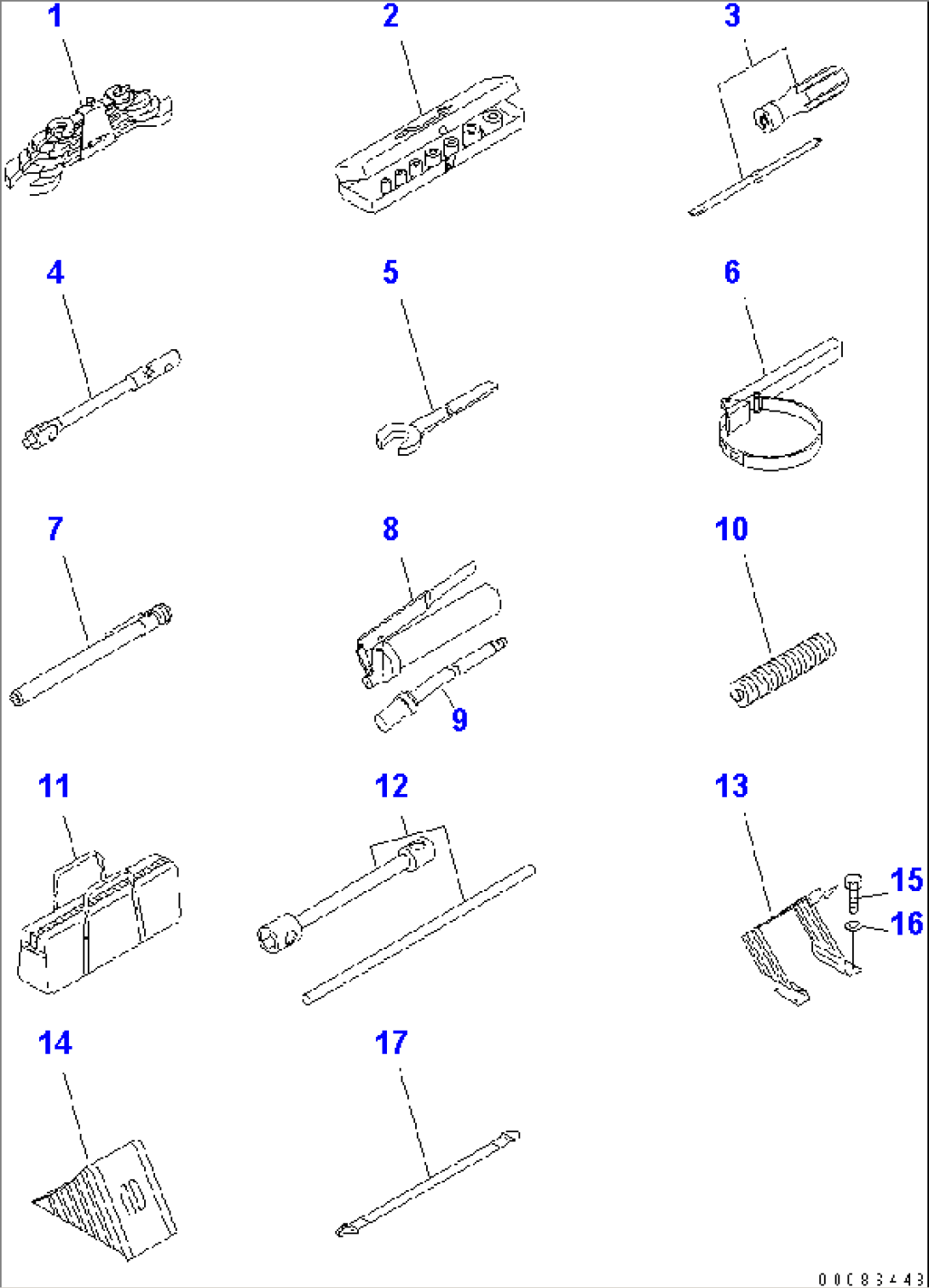 TOOL (TOOL KIT AND WHEEL STOPPER) (EU SPEC.)(#90001-)