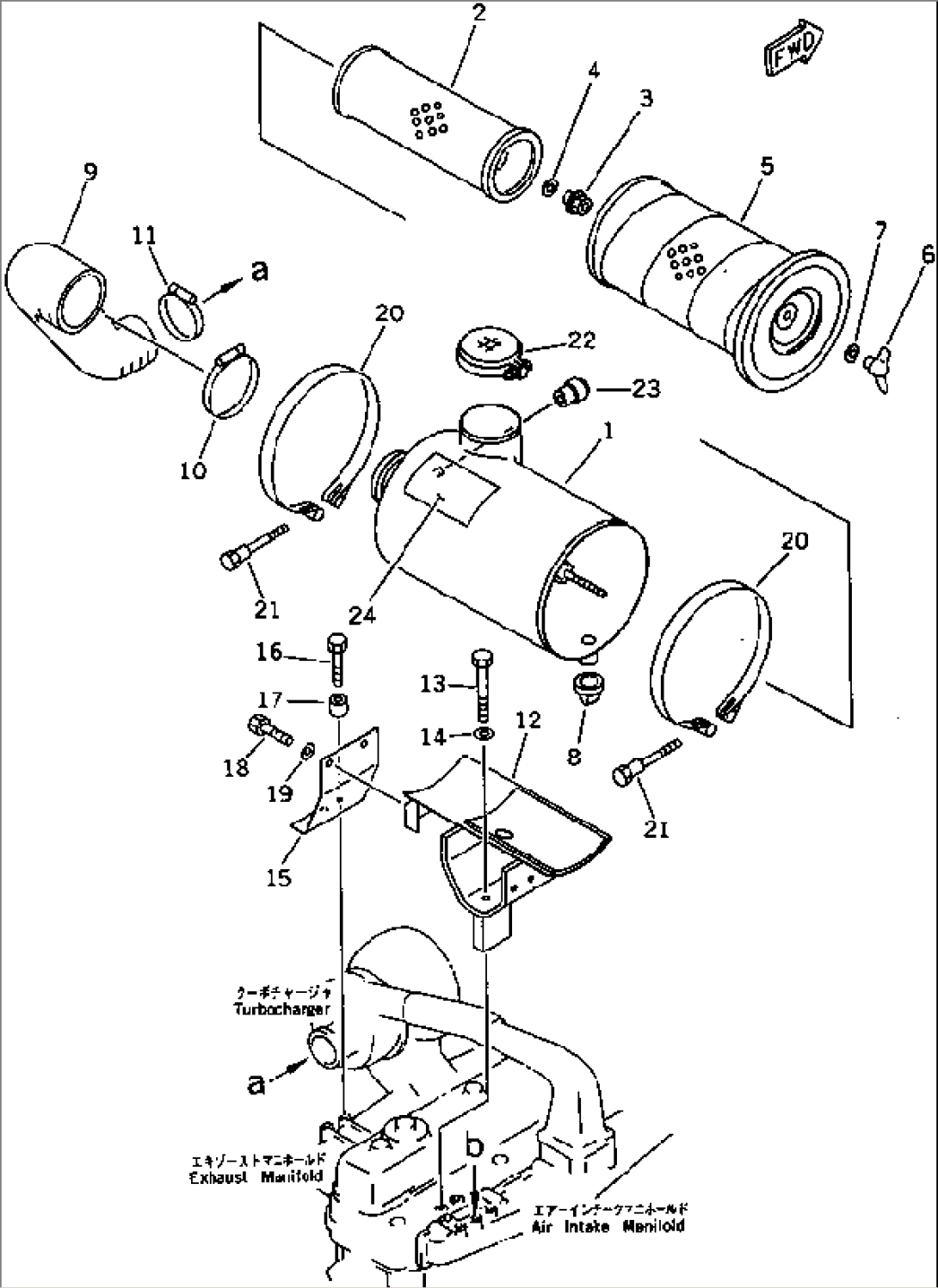 AIR CLEANER AND MOUNTING (TUNNEL SPEC.)(#94068-)