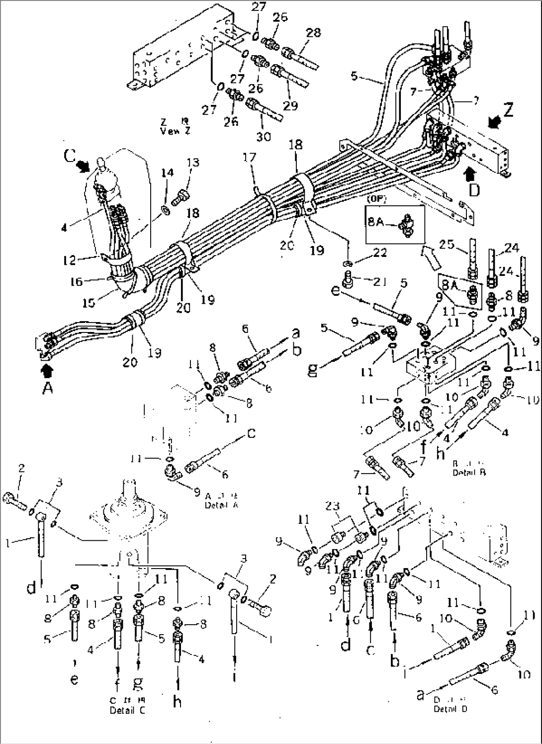 HYDRAULIC PIPING (2/8) (R.H.¤ P.P.C)(#1001-1143)