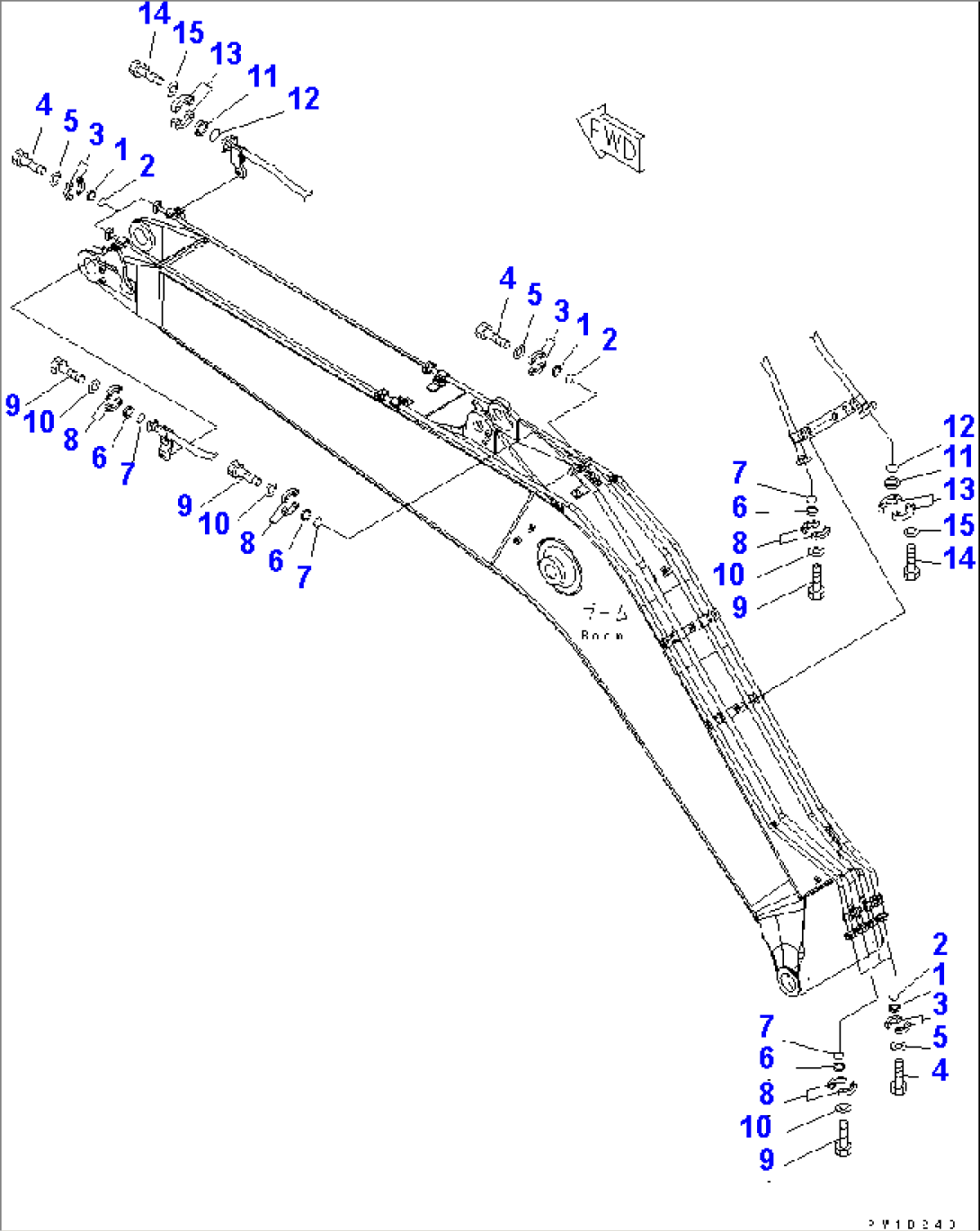 BLIND PARTS (BOOM) (FOR 1-ACTUATOR) (FOR COMPONENT)