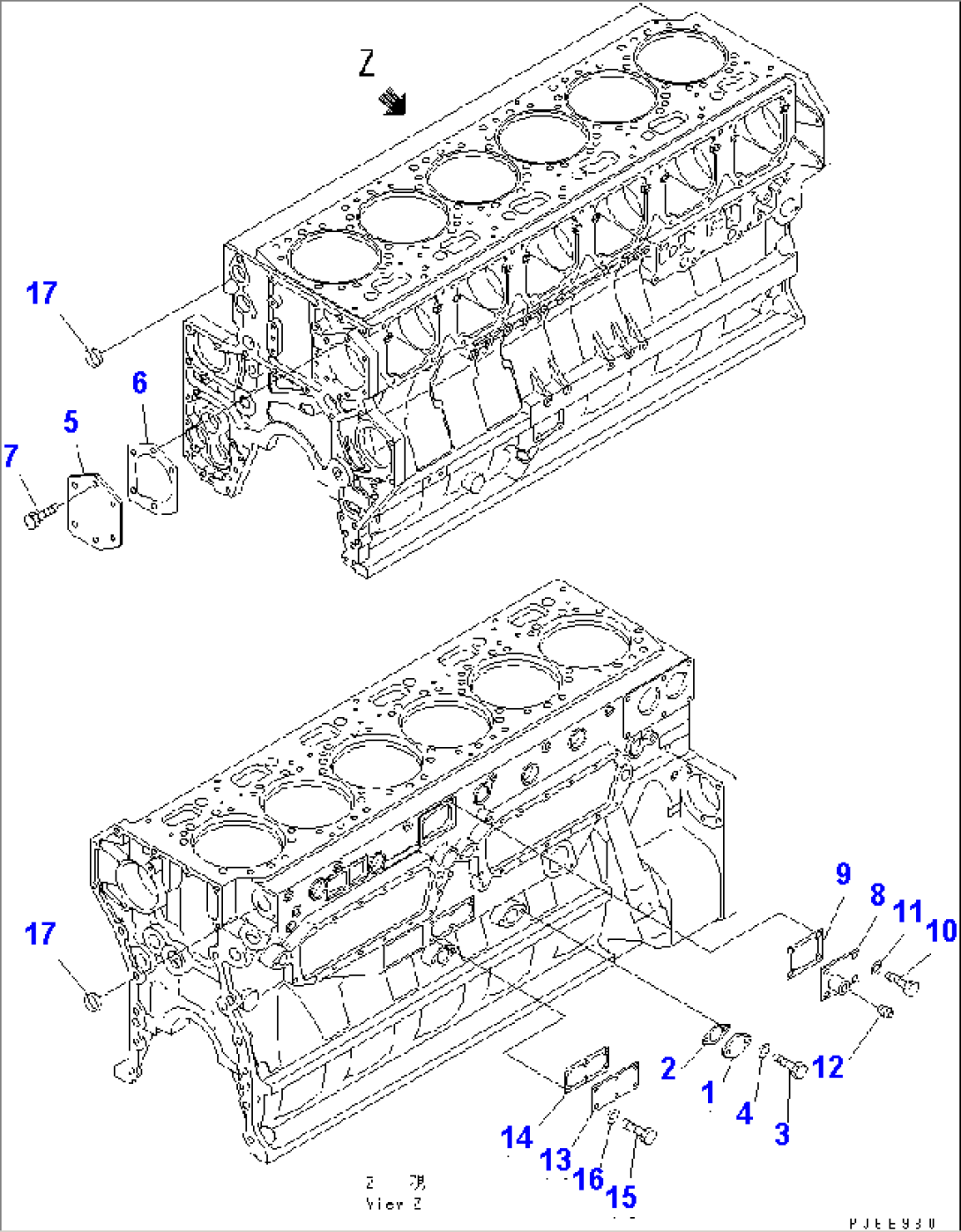 CYLINDER BLOCK BLIND COVER(#310005-)