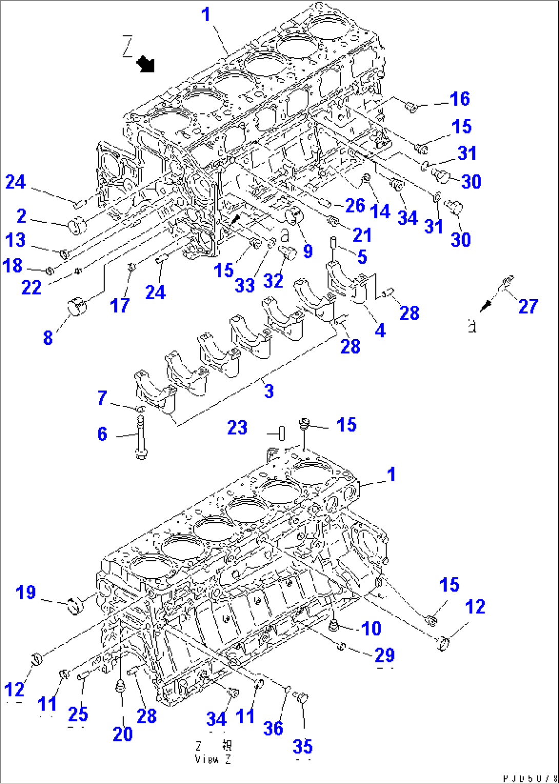 CYLINDER BLOCK (1/2)(#26660-)