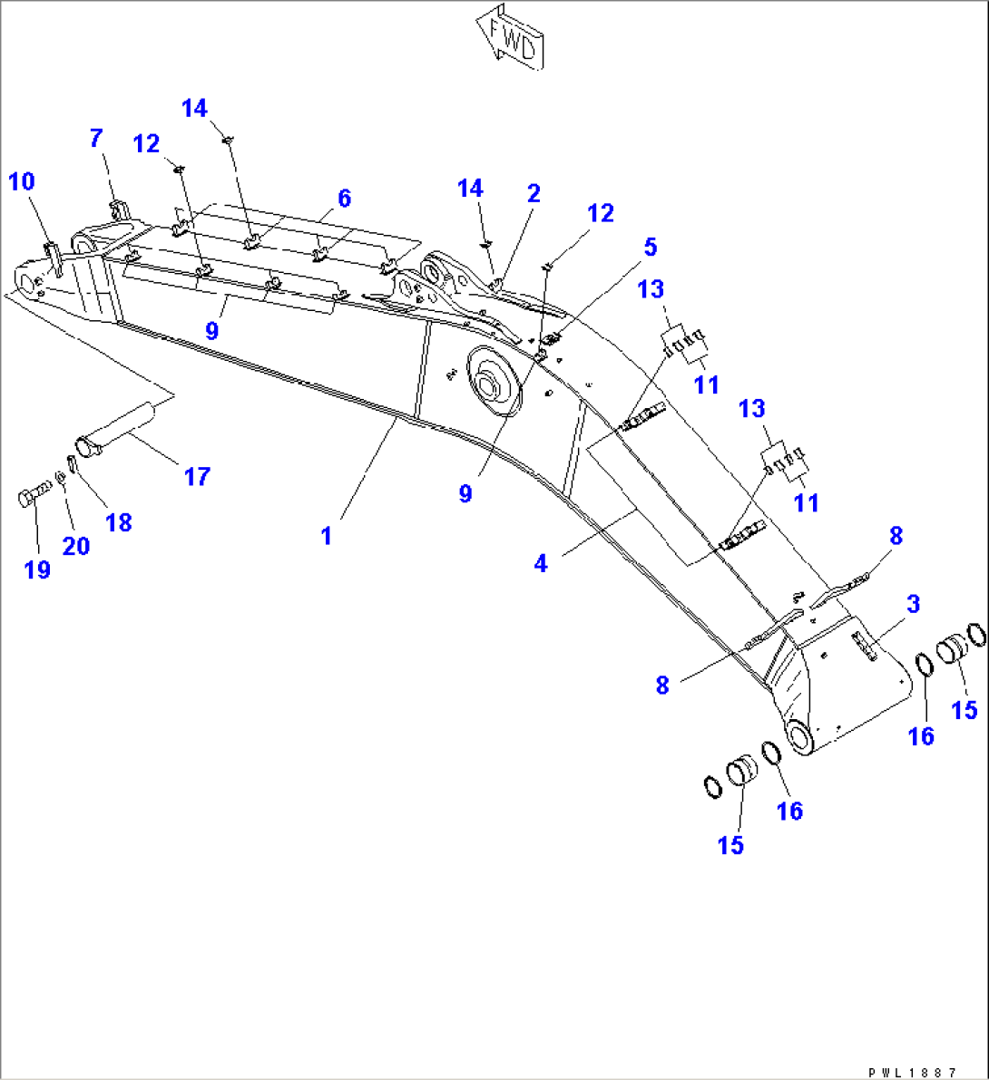BOOM (7.6M) (BOOM AND TOP PIN)(#10138-)