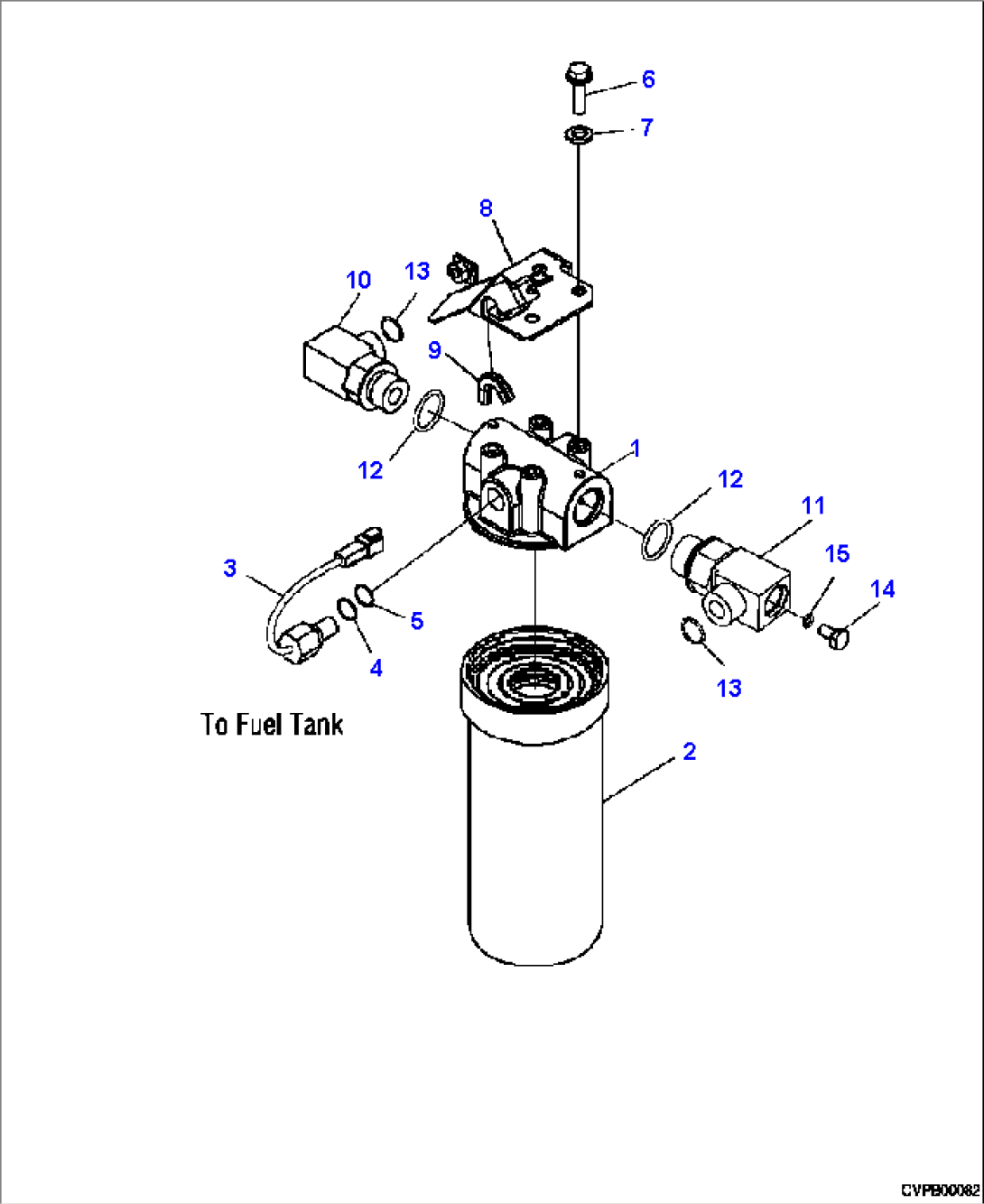 H0430-01A1 HYDRAULIC PIPING CHARGE FILTER (#B14637-)